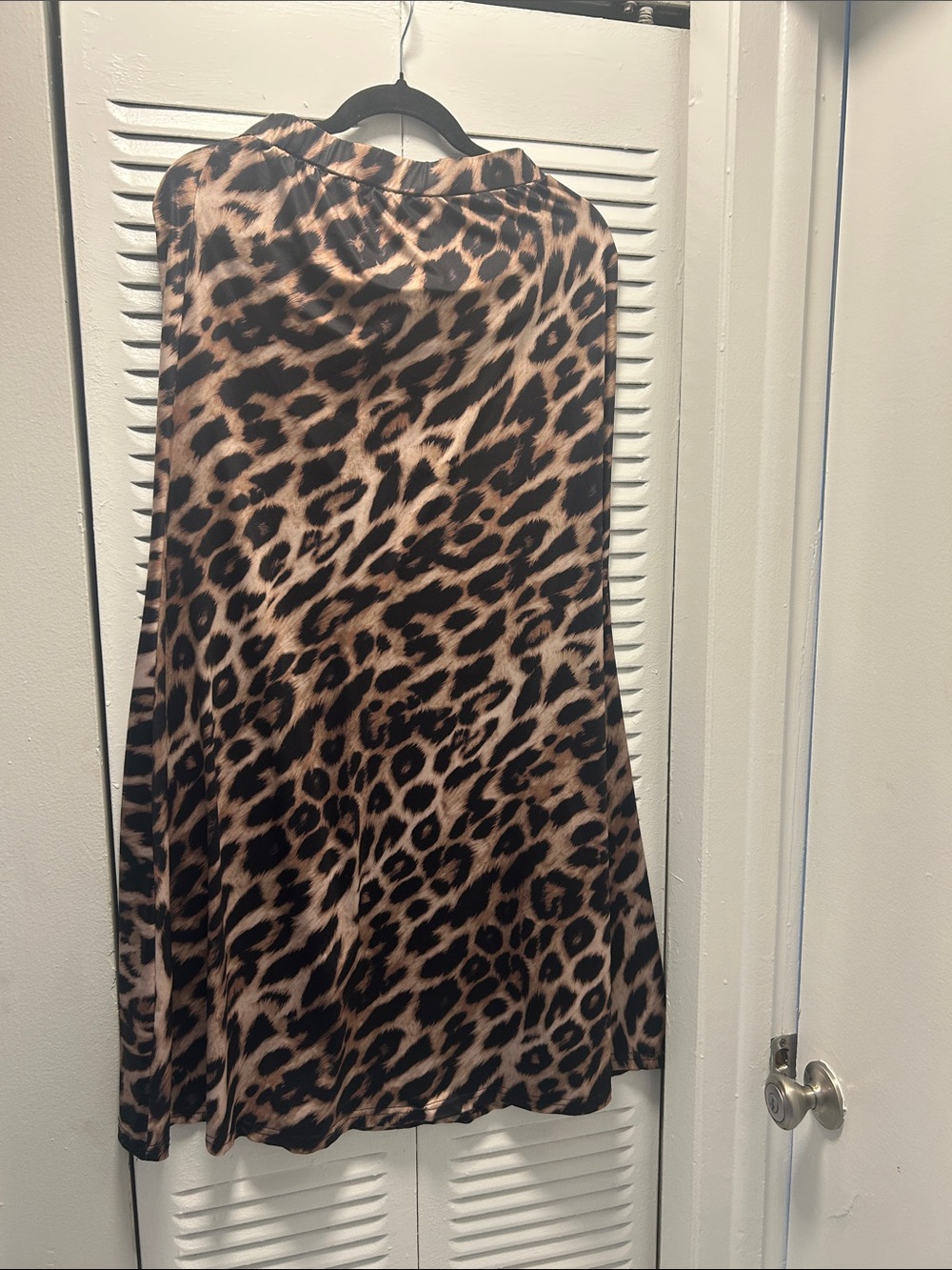 Leopard Print Maxi Skirt in Brown and Black
